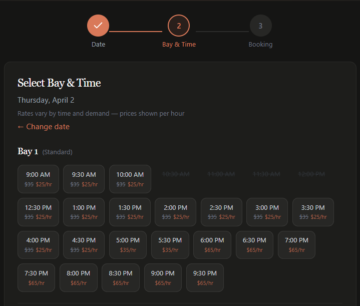 Edison bay and time selector